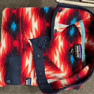 Patagonia aztec synchilla fleece snap t fleece pullover